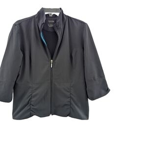 𝅺Calvin Klein Dark Grey zip up performance jacket Size Large